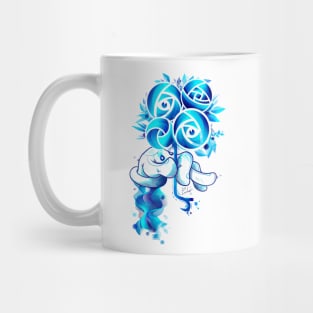 Blue cartoon hands modern and unique 5 Mug